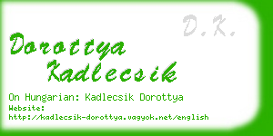 dorottya kadlecsik business card